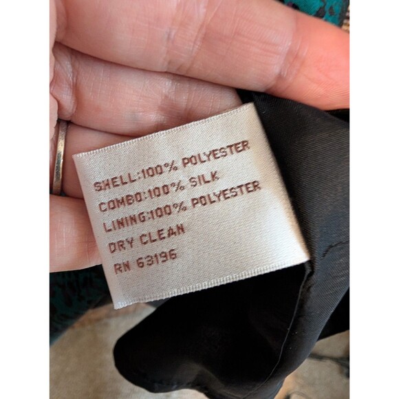 Ivy And Blu Maggy Boutique Silk Brocade Fit & Flare Dress Sheer Panels Wedding - Picture 9 of 9